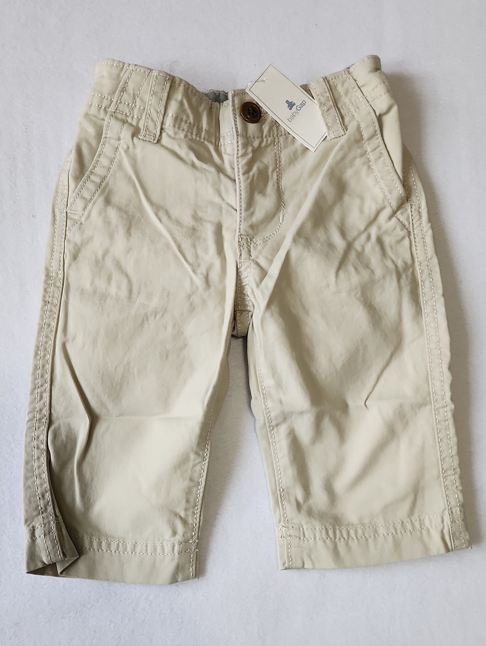 babyGAP Cream Kids Flat-Front Chino Pants